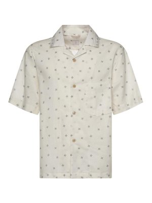 ELEVENTY: camicie - Camicia Bowling In Lino E Cotone