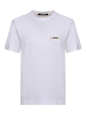 JACQUEMUS: t-shirt - T-shirt in cotone con logo