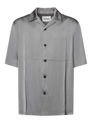 JIL SANDER: camicie - Camicia Bowling in Viscosa