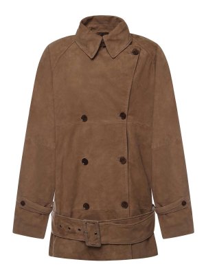 ROTATE Birger Christensen: Vestes en cuir - Blouson En Cuir - Beige