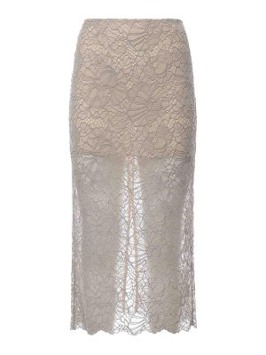 ROTATE Birger Christensen: Knee length skirts & Midi - Mesh Pencil Skirt