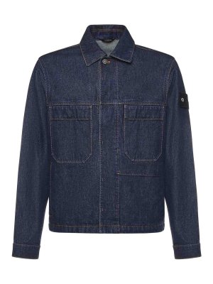 STONE ISLAND: Jeansjacken - Jeansjacke - Blau
