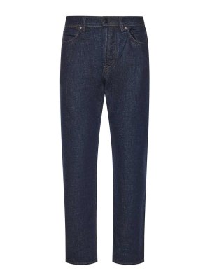 STONE ISLAND: straight leg jeans - Cotton Denim Jeans