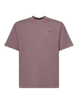 STONE ISLAND: t-shirts - Cotton Jersey T-Shirt With Compass Patch