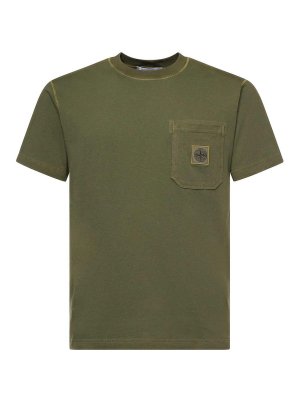 STONE ISLAND: T-shirts - T-Shirt - Grün