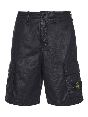 STONE ISLAND: Hosen Shorts - Shorts - Schwarz
