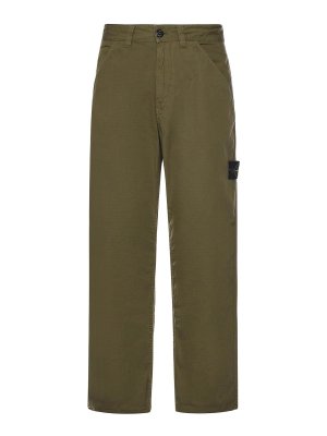 STONE ISLAND: pantaloni casual - Pantaloni chino in cotone ripstop