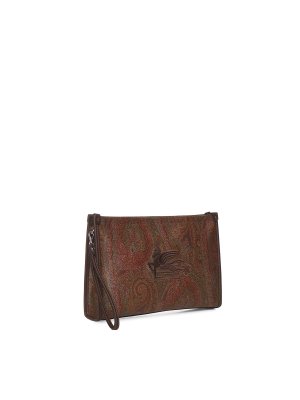 ETRO: Clutch - Pochette - Marron