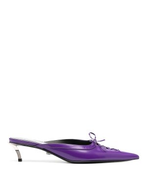 VERSACE: mules shoes - Pin Point Mules With Kitten Heel 50Mm