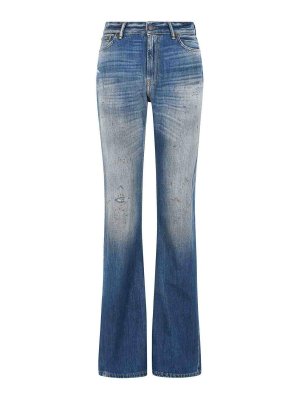 Acne Studios: Jeans acampanados - Jeans Acampanados - Azul