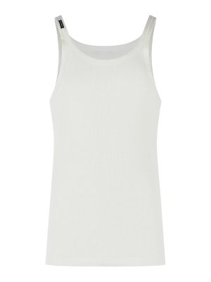 DOLCE & GABBANA: Tops & Tank tops - Ivory Cotton Tank Top