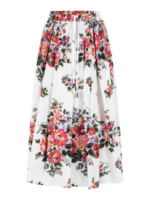 DOLCE & GABBANA: Knielange und Midi Röcke - Midirock - Weiß