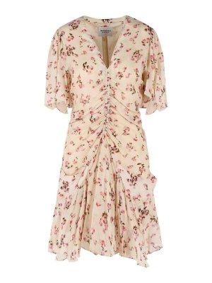 ISABEL MARANT: Knielange Kleider - Knielanges Kleid - Beige