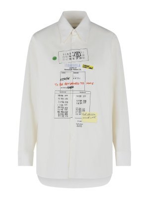 MM6 MAISON MARGIELA: camicie - Camicia in cotone bianco