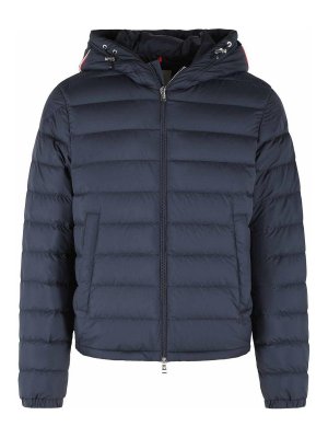 MONCLER: ダウン・ハイテクジャケット - ダウンジャケット - ダークブルー