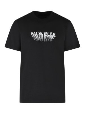MONCLER: Tシャツ - Tシャツ - 黒
