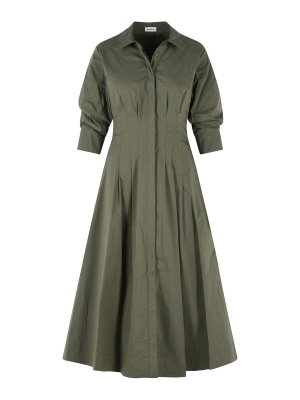 JONATHAN SIMKHAI: Robe longueur genou - Robe Au Genou - Vert