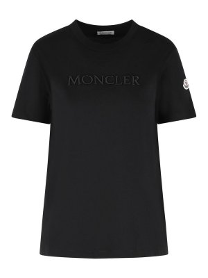 MONCLER: Tシャツ - Tシャツ - 黒