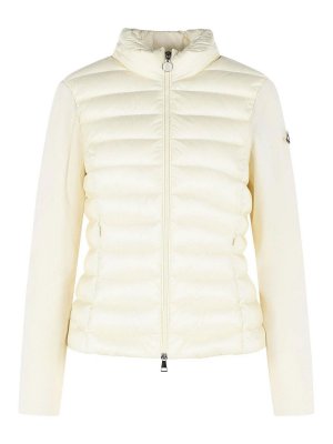 MONCLER: cardigans - Padded Virgin Wool Cardigan