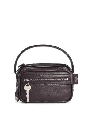 Acne Studios: cross body bags - Camero Kit Leather Crossbody Bag