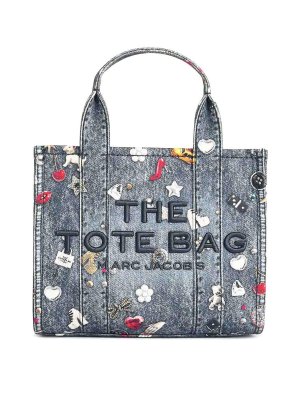 MARC JACOBS: totes bags - The Small Tote  Blue Denim Bag