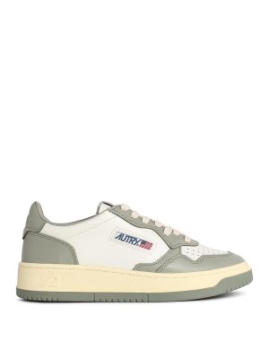 AUTRY: sneakers - Sneaker basse in pelle verde medaglia