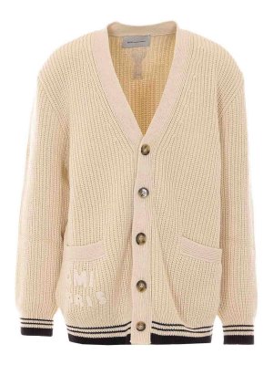 AMI PARIS: cardigans - Logo Knit Cardigan