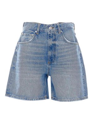 ANINE BING: Trousers Shorts - Denim Heath Shorts