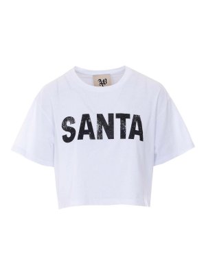 ANIYE BY: t-shirt - T-shirt corta bianca di Babbo Natale
