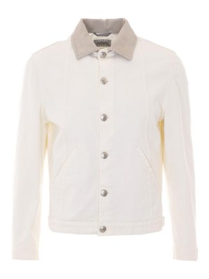 BRUNELLO CUCINELLI: denim jacket - White Denim Jacket