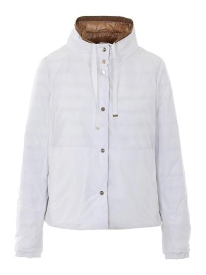 HERNO: padded jackets - White And Brown Down Jacket