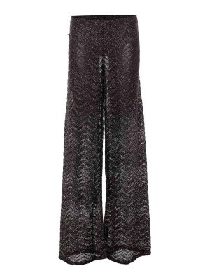 MISSONI: pantaloni casual - Pantaloni con paillettes marrone scuro