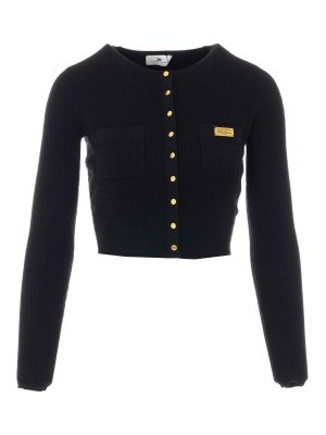 ELISABETTA FRANCHI: Tops y camisetas sin mangas - Top - Negro