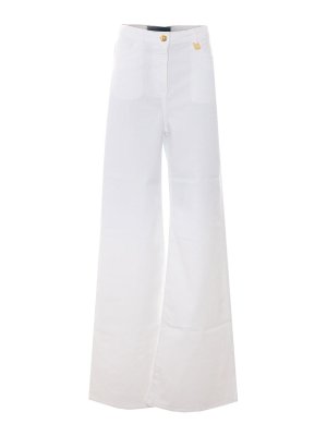 ELISABETTA FRANCHI: straight leg jeans - White Jeans