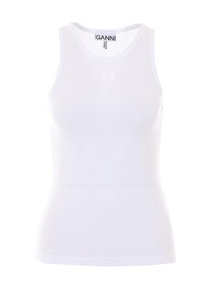 GANNI: Tops & Tank tops - Logo Tank Top