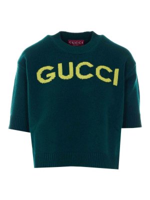 GUCCI: crew necks - Green Sweater
