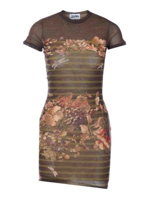 JEAN PAUL GAULTIER: crew necks - Green Olive Mariniere Dress