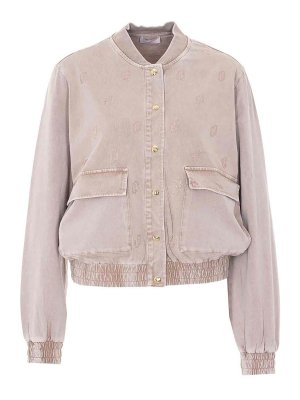Liu Jo: leather jacket - Almond Suede Jacket
