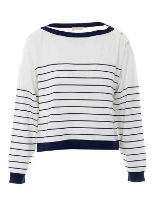 Liu Jo: maglia collo rotondo - Maglione Bianco E Blu