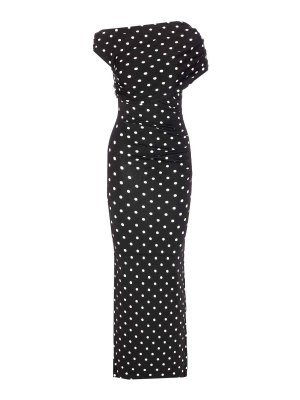 Self Portrait: knee length dresses - Polka Dot Midi Dress