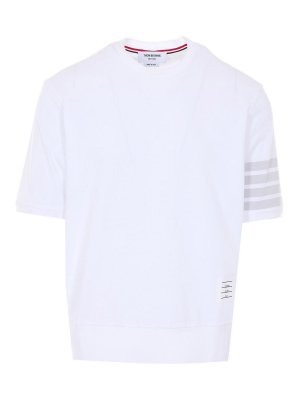 THOM BROWNE: t-shirt - T-shirt tinta in capo