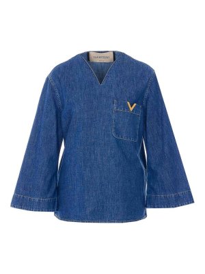 VALENTINO GARAVANI: Camisas - Camisa - Azul