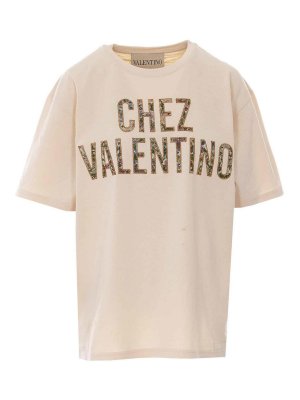 VALENTINO GARAVANI: t-shirt - T-shirt Betulla Beige Chez Valentino