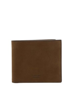 TOM FORD: wallets & purses - Brown T Line Classic Wallet