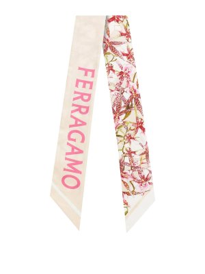 FERRAGAMO: sciarpe e foulard - Fascia con stampa Gaia