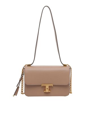 TOD'S: borse a tracolla - Borsa a tracolla Timeless T beige