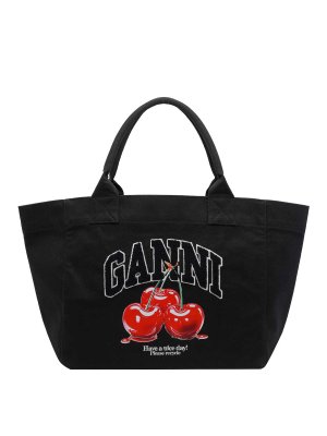 GANNI: Handtaschen - Shopper - Schwarz