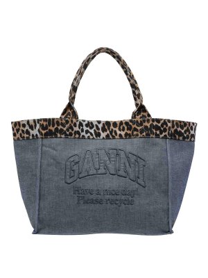 GANNI: totes bags - Logo Tote Bag