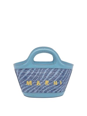 Marni: totes bags - Blue Tropicalia Handbag