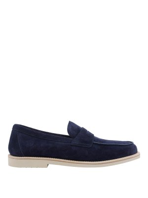 BRUNELLO CUCINELLI: Mocasines y Zapatillas - Mocasines - Azul